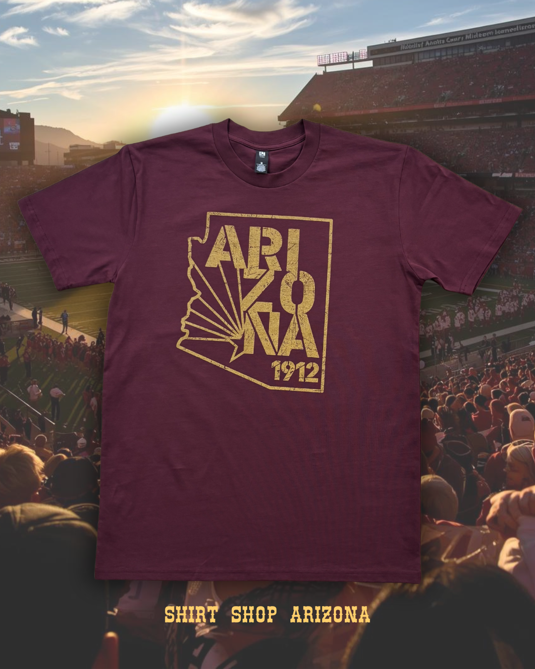 Maroon tees and gold ink PRE-ORDER